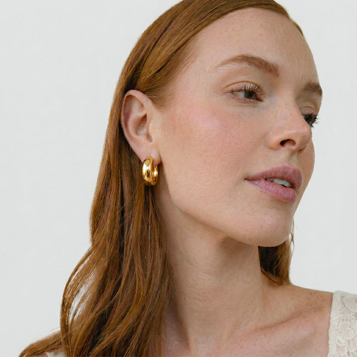 Golden Hoop Earrings