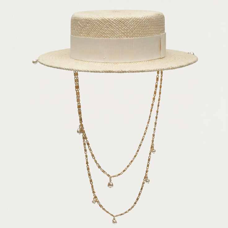 Celeste Pearl Chain Hat