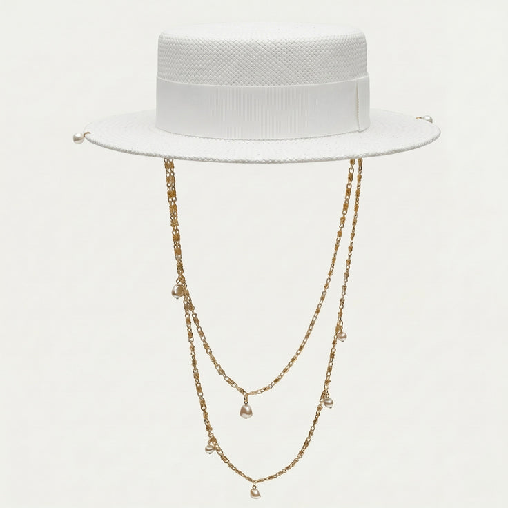 Celeste Pearl Chain Hat