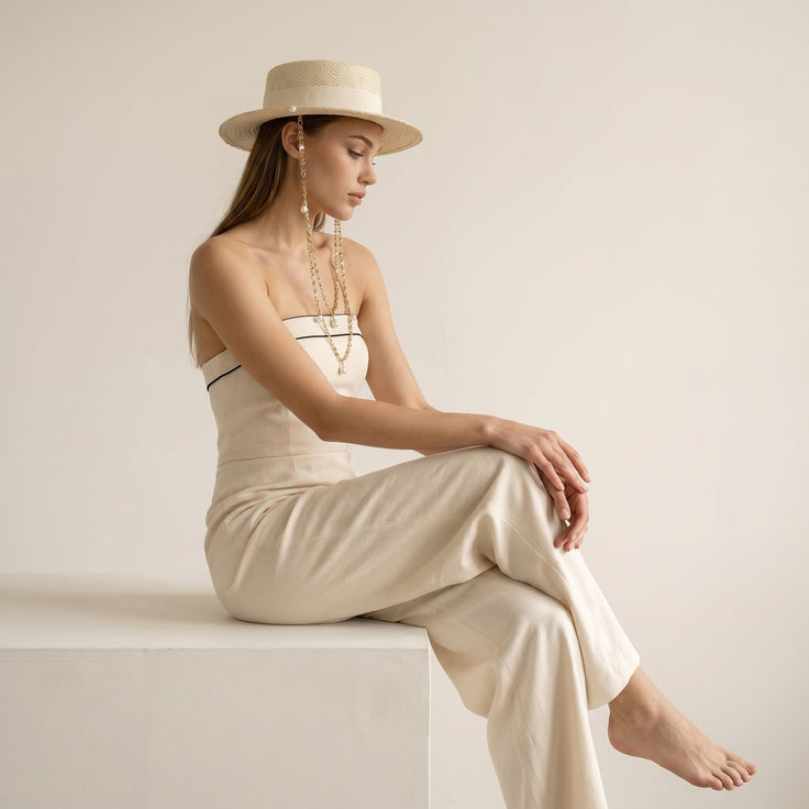 Celeste Pearl Chain Hat