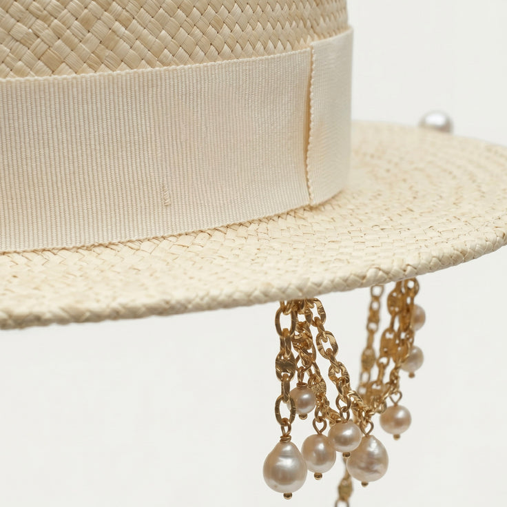 Celeste Pearl Chain Hat