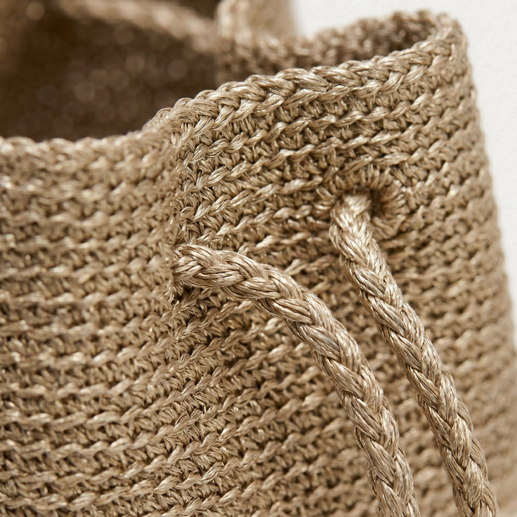 Luna Woven Bucket Bag