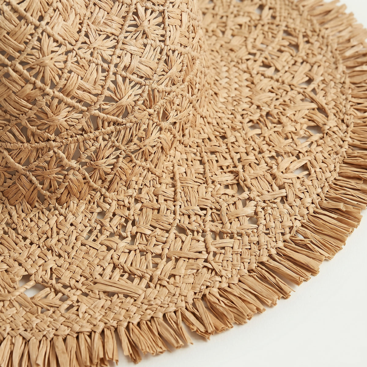Fringed Raffia Hat